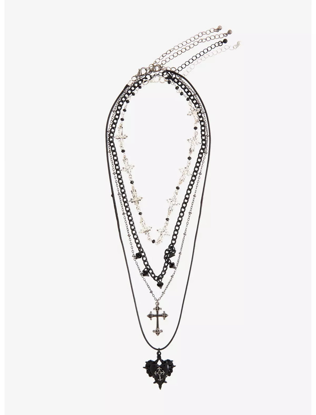 Social Collision Gothic Cross Necklace Set