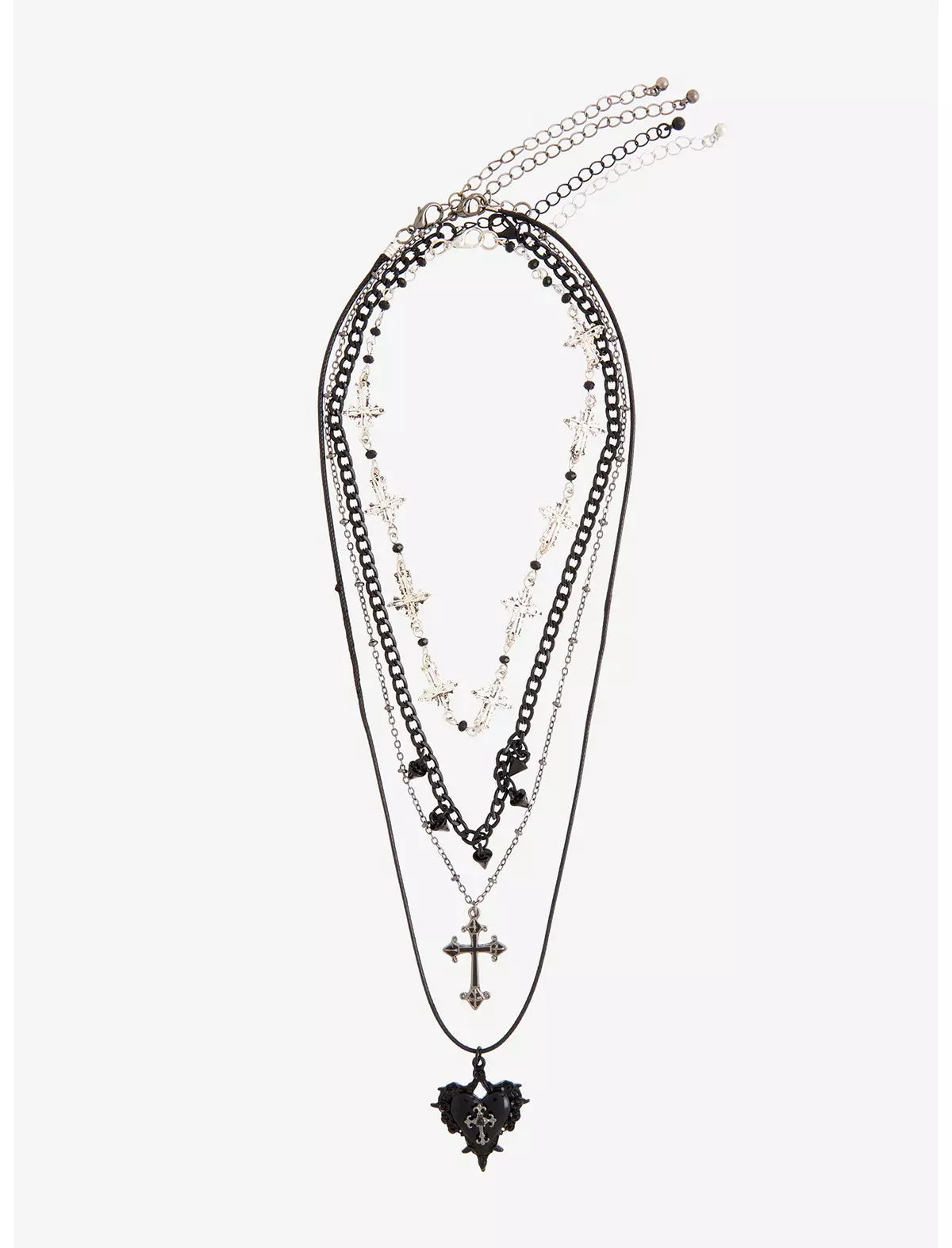 Social Collision Gothic Cross Necklace Set