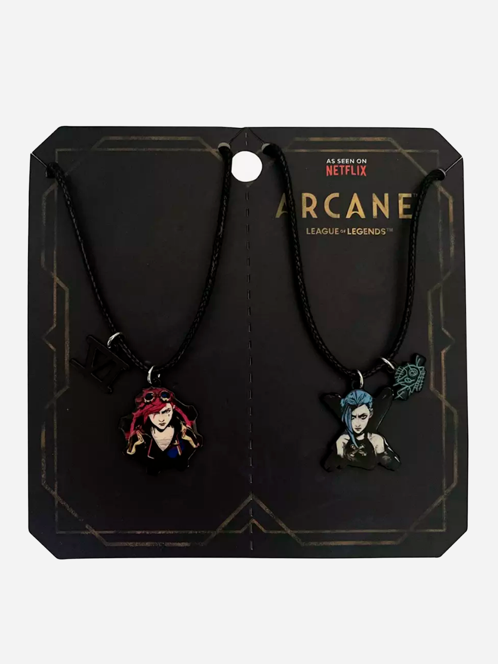 Arcane Vi & Jinx Best Friend Necklace Set