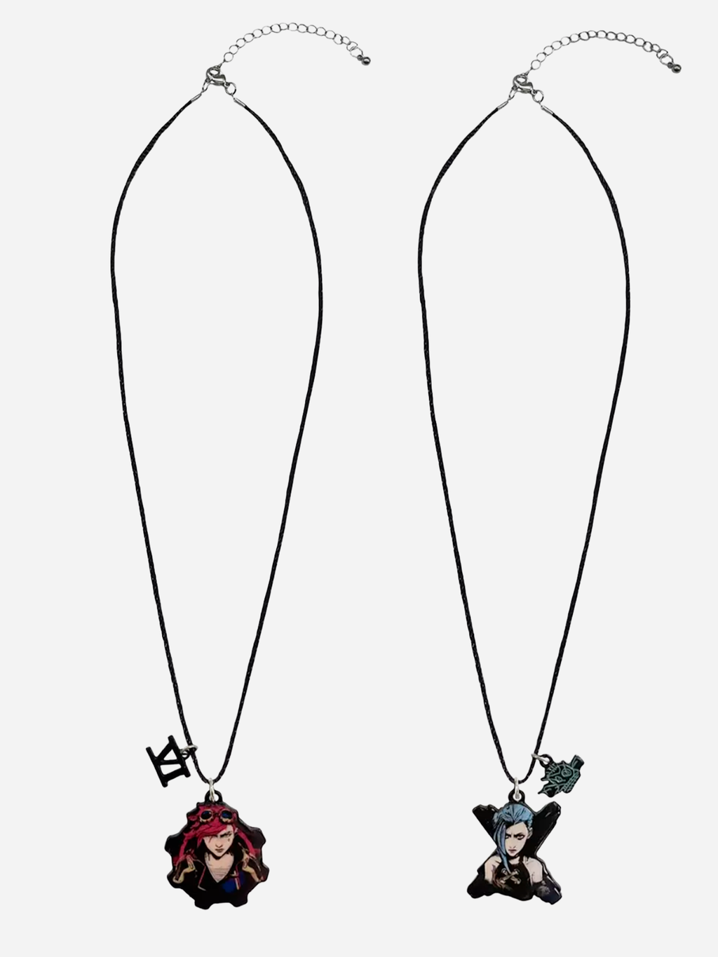 Arcane Vi & Jinx Best Friend Necklace Set