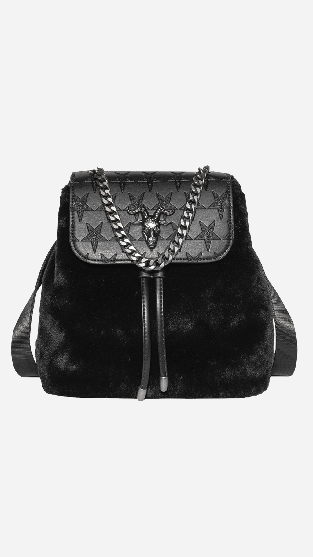 Baphomet Mini Faux Fur Backpack - Blackcraft Cult