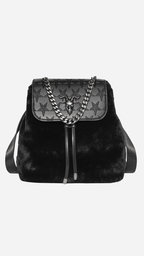 Baphomet Mini Faux Fur Backpack - Blackcraft Cult