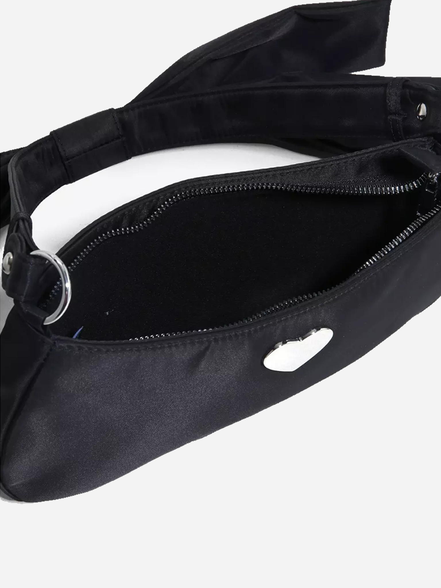 Black Bow Heart Shoulder Bag