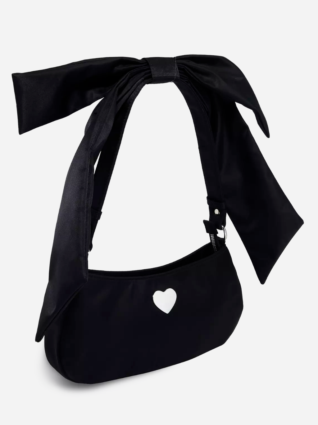 Black Bow Heart Shoulder Bag