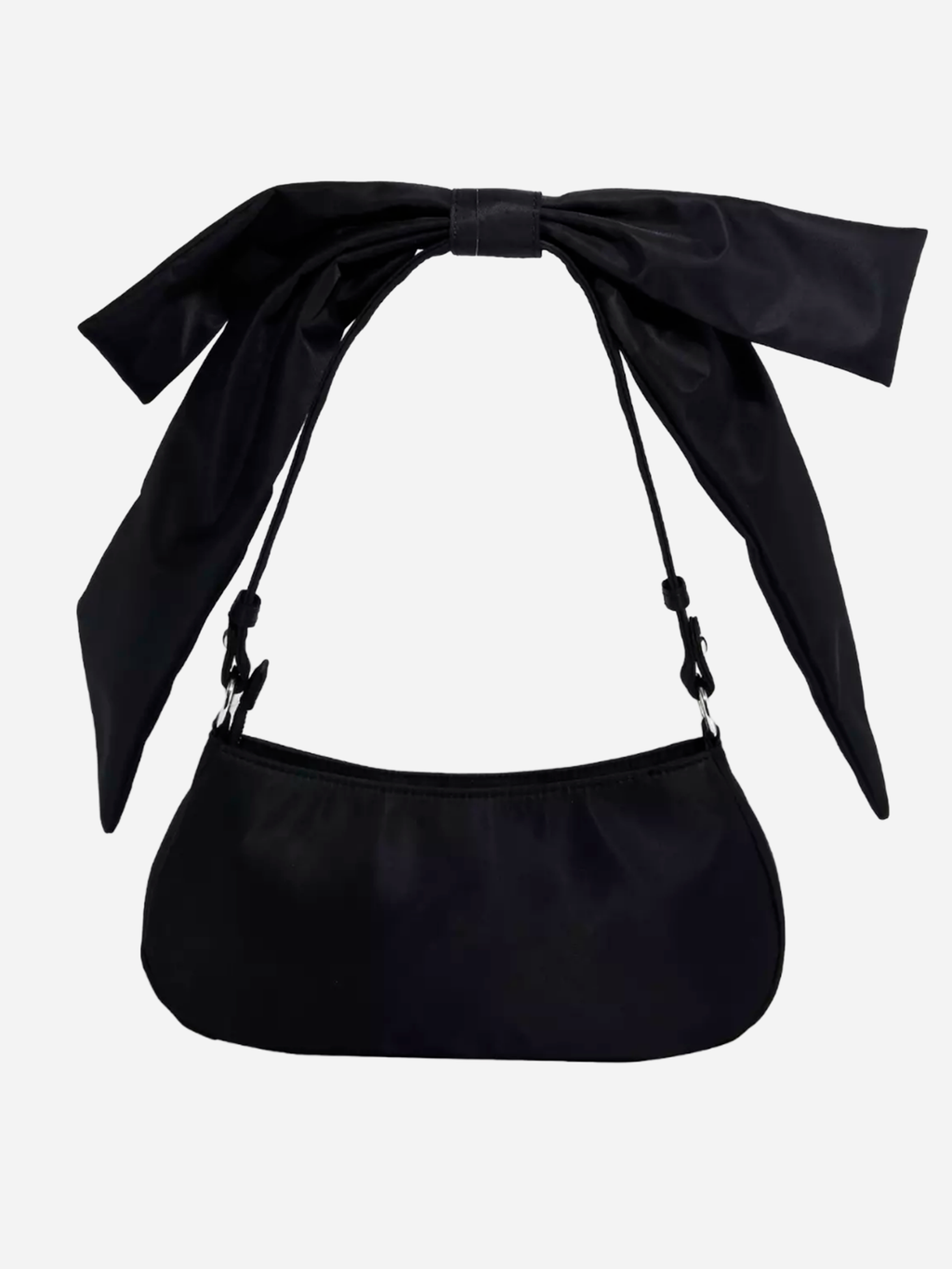 Black Bow Heart Shoulder Bag