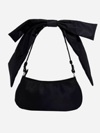 Black Bow Heart Shoulder Bag