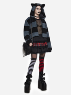 Black Cat Energy Hooded Sherpa Jacket