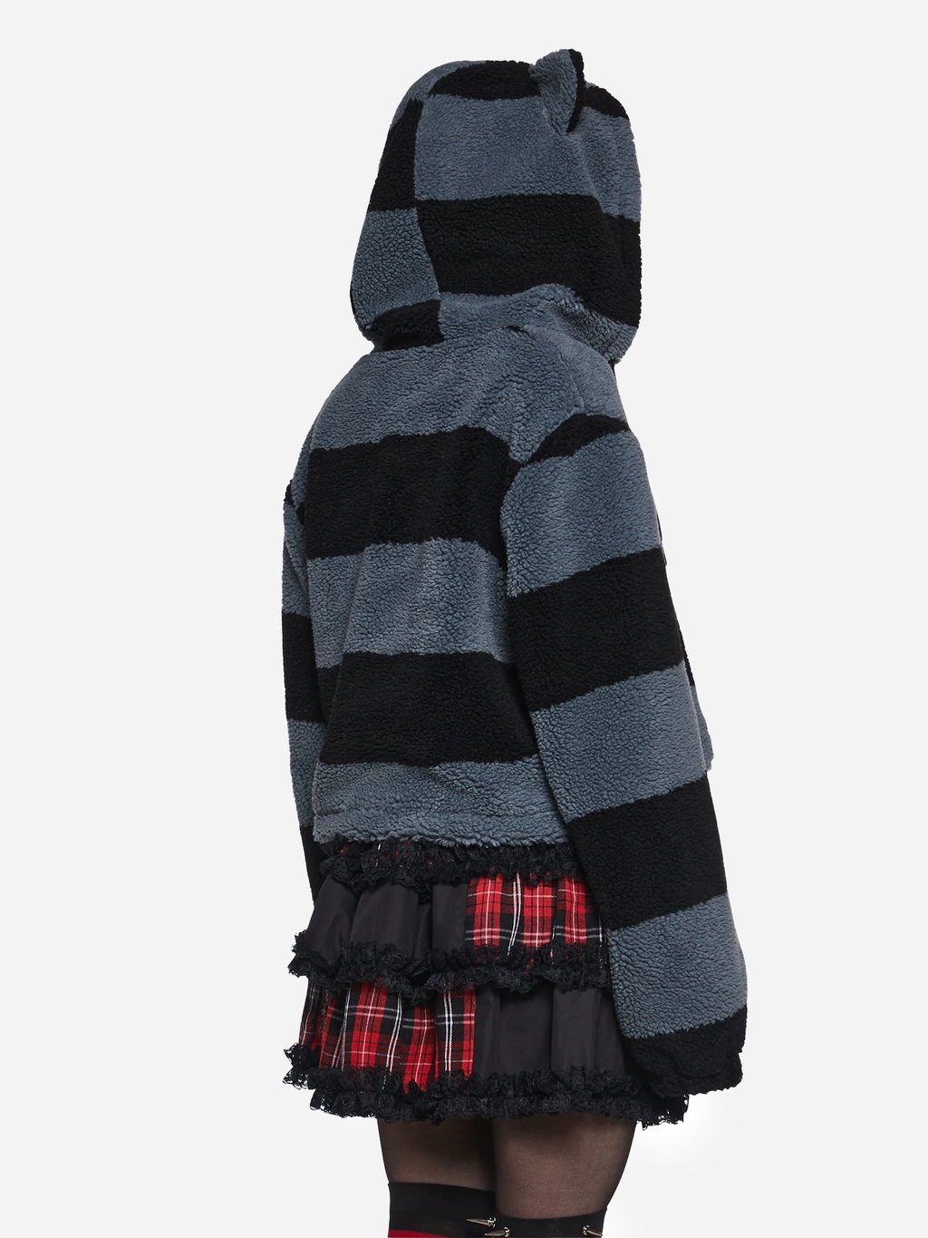 Black Cat Energy Hooded Sherpa Jacket