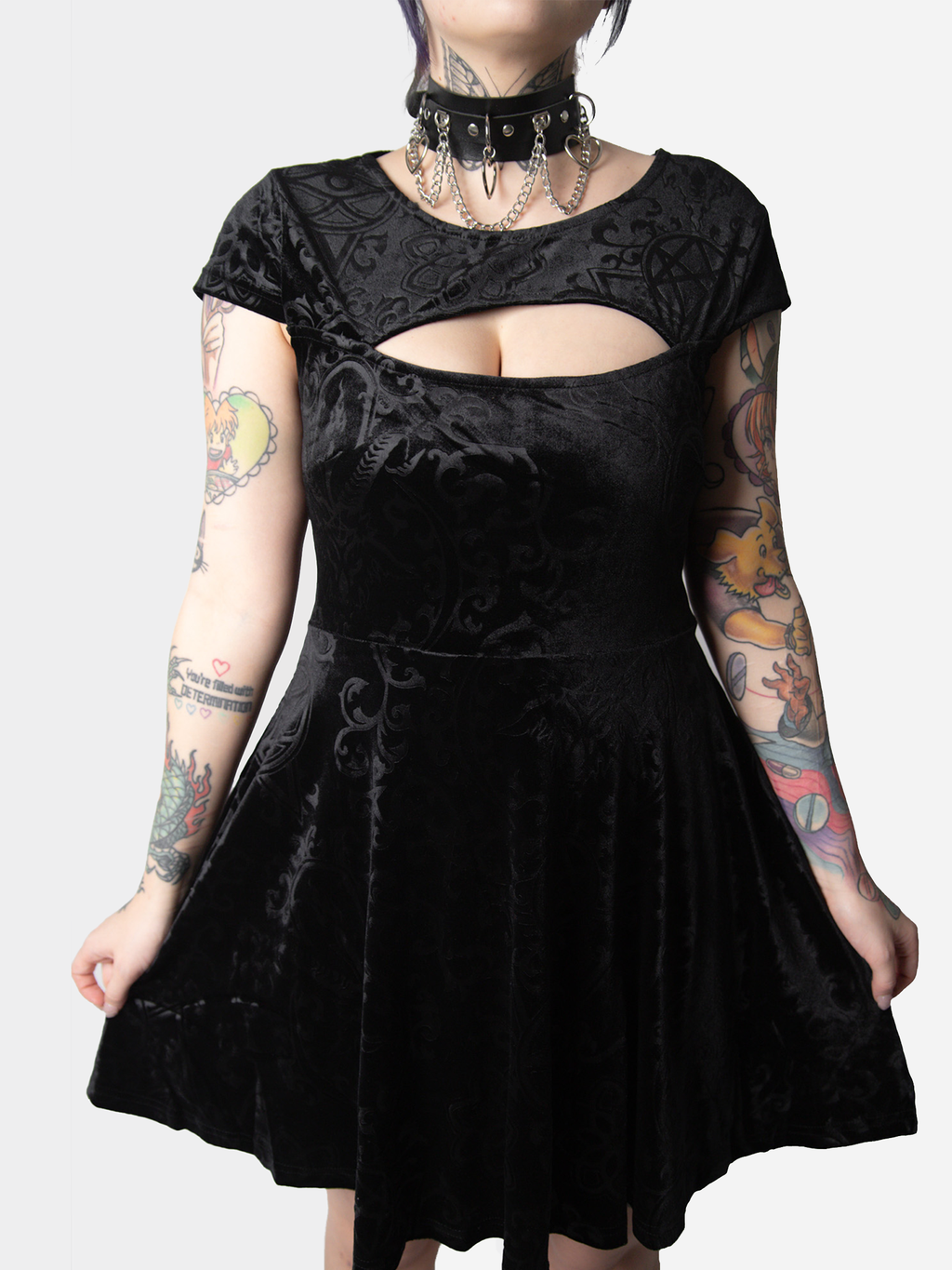 Blasphemia Keyhole Skater Dress - Killstar
