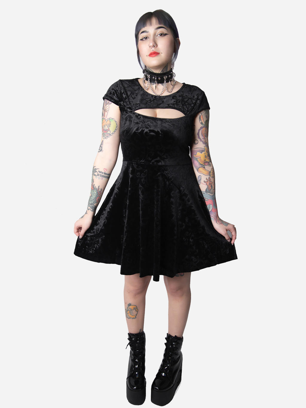 Blasphemia Keyhole Skater Dress - Killstar