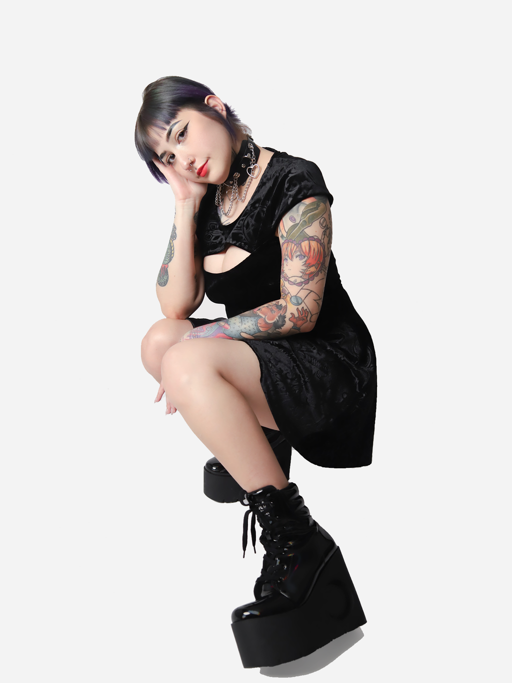 Blasphemia Keyhole Skater Dress - Killstar