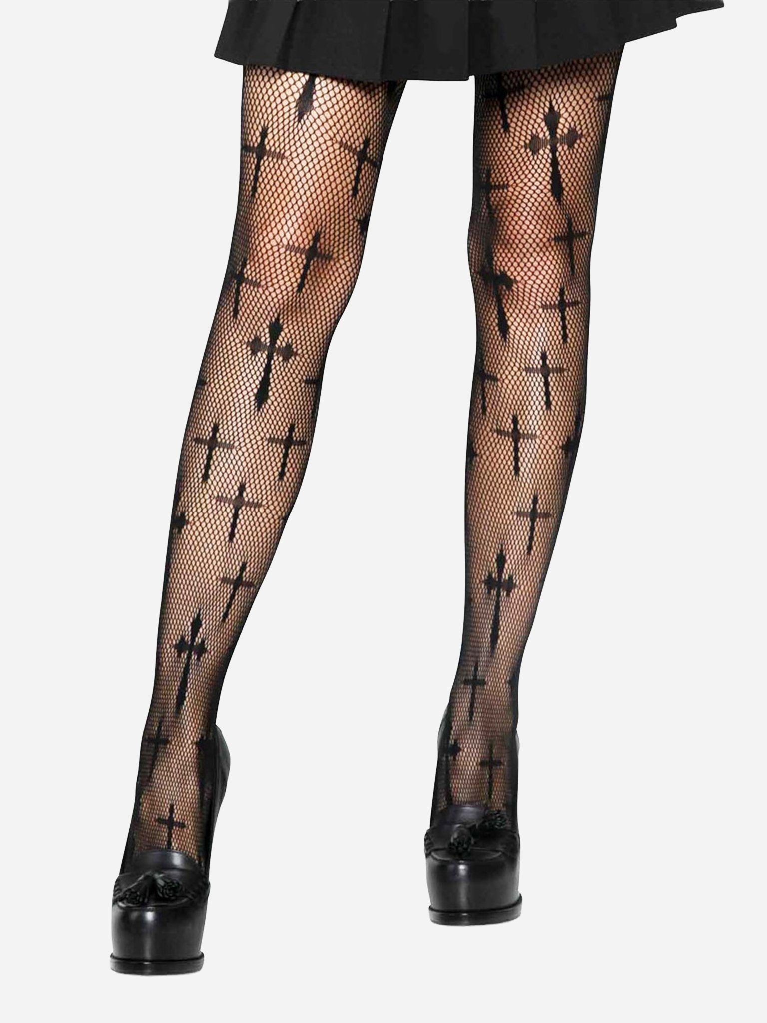 Cross Fishnet Pantyhose