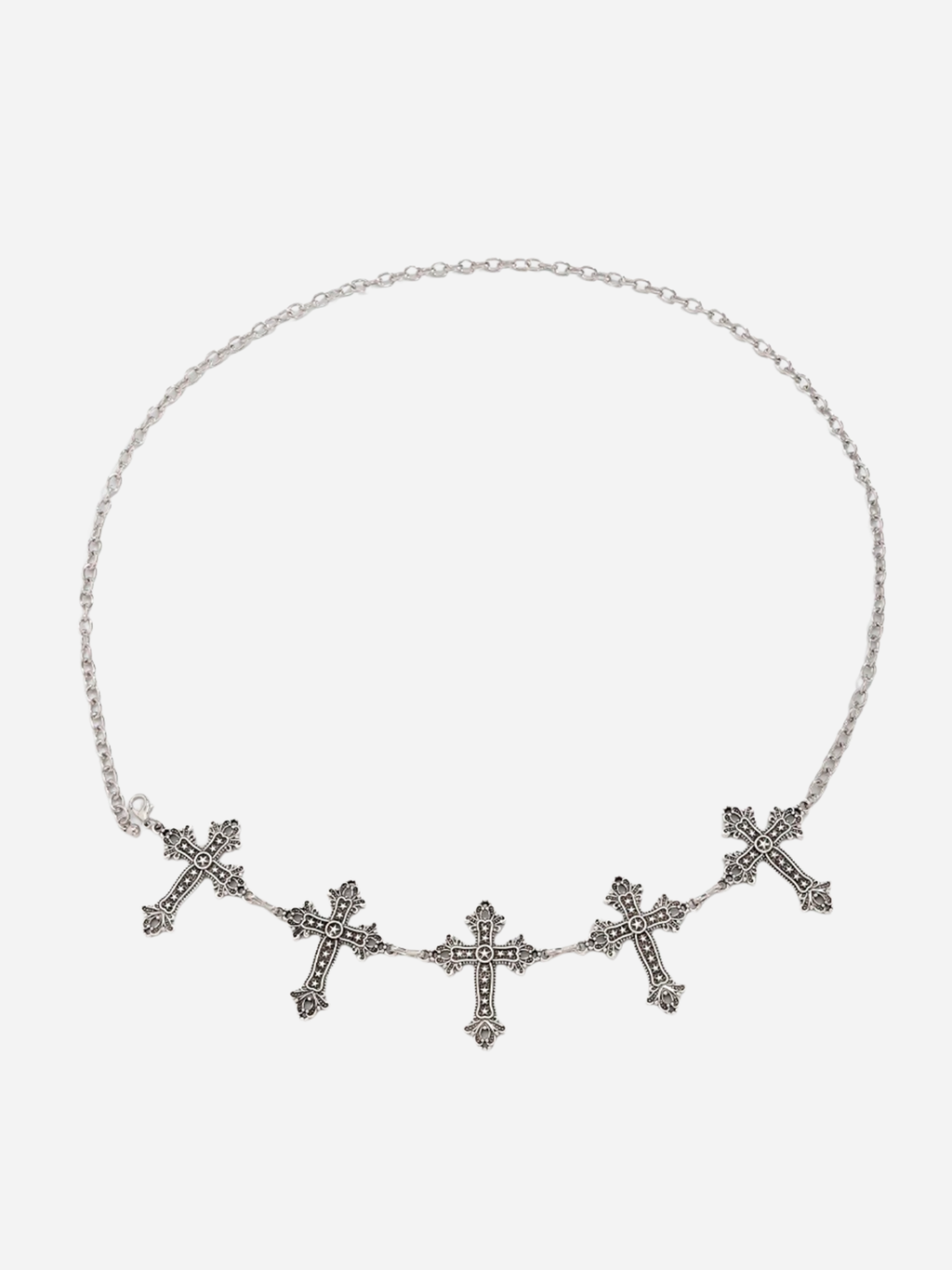 Textured Cross Chain Belt