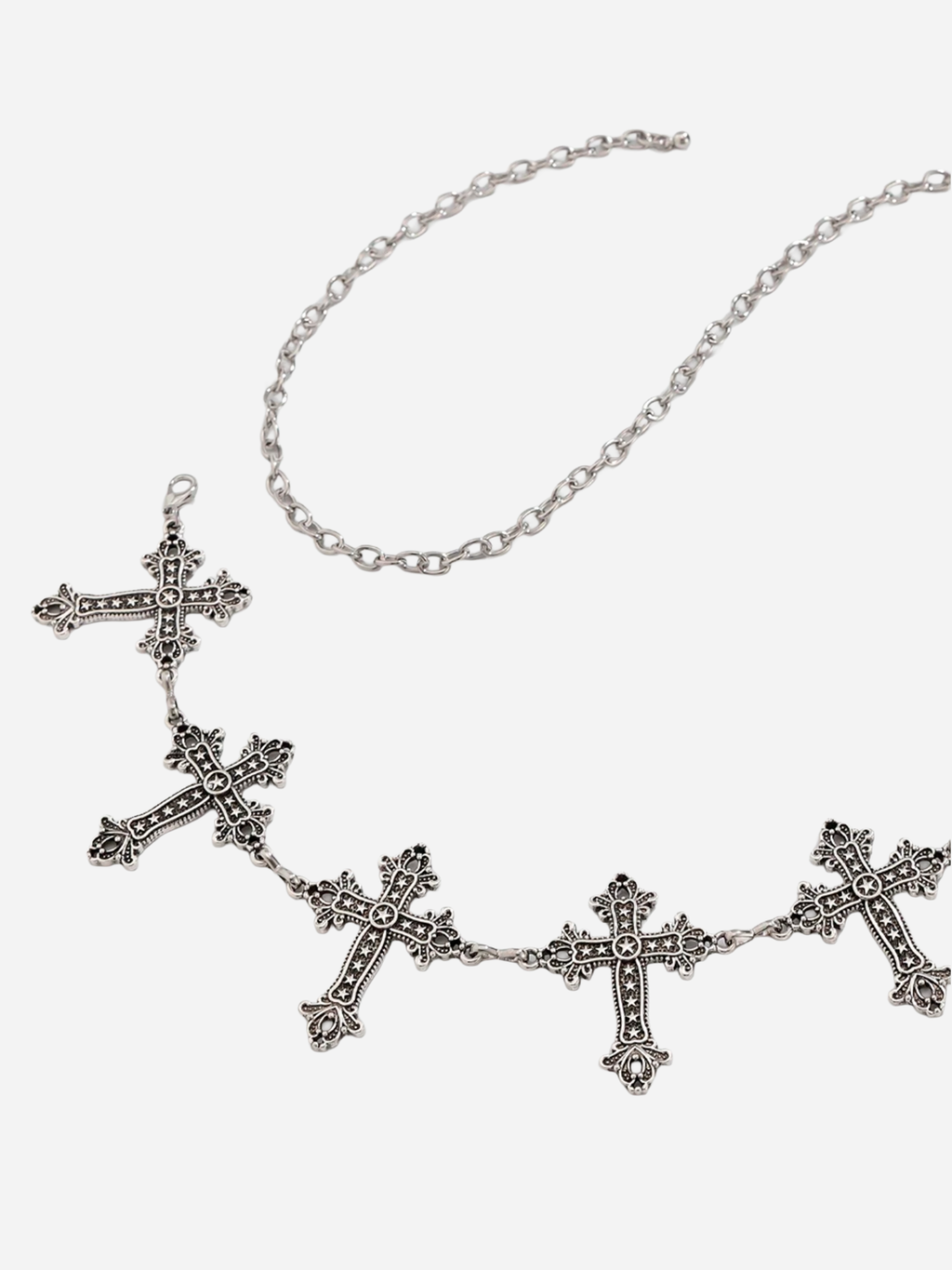 Textured Cross Chain Belt