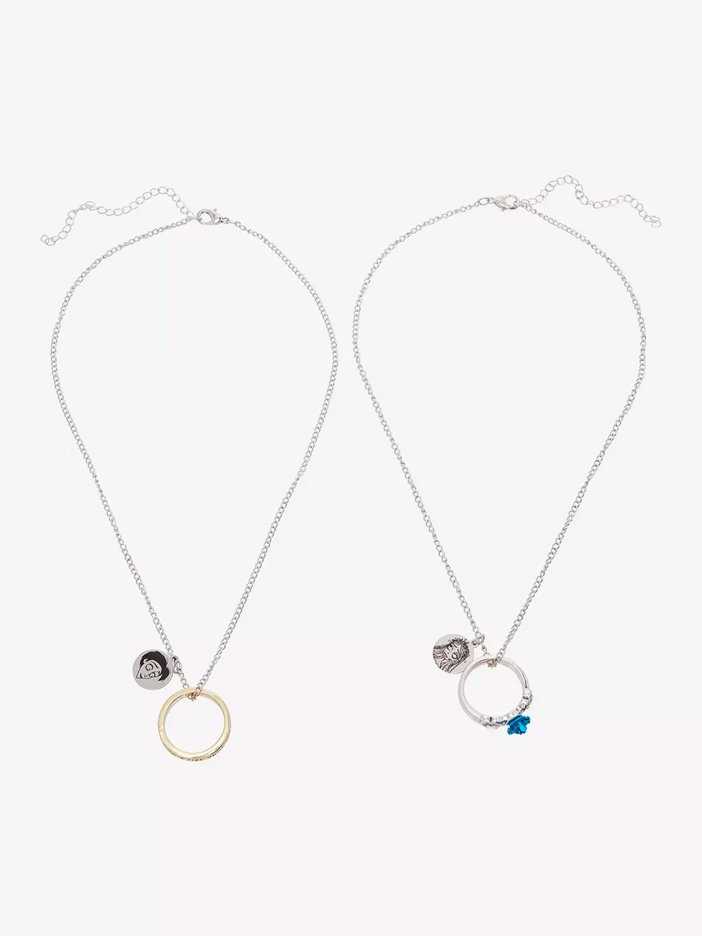 Corpse Bride Victor & Emily Ring Necklace Set