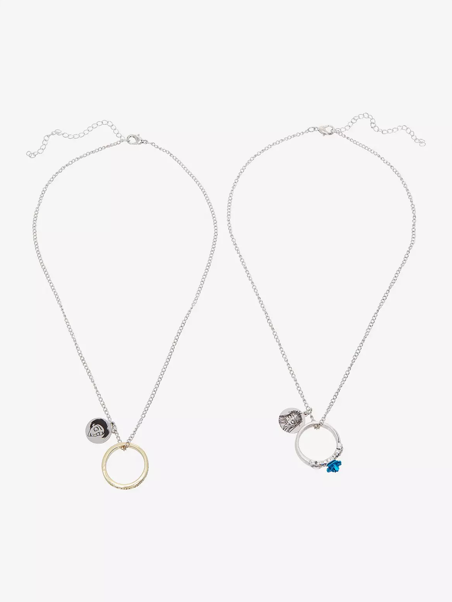 Corpse Bride Victor & Emily Ring Necklace Set