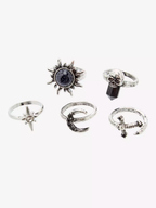 Cosmic Aura Dark Celestial Ring Set