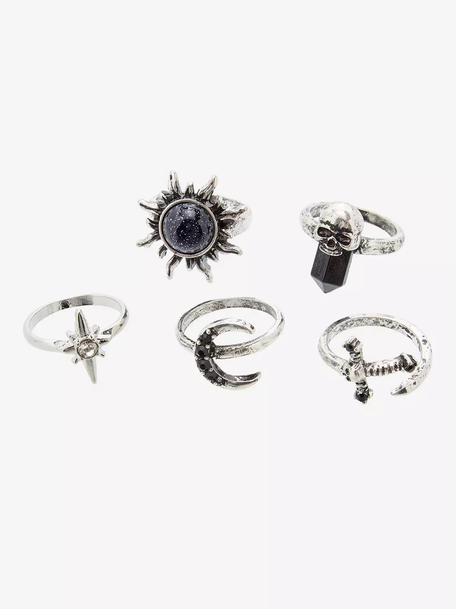 Cosmic Aura Dark Celestial Ring Set