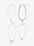 Cosmic Aura Star Orbit Safety Pin Necklace Set