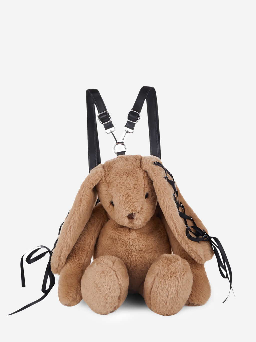 Cuddly Bunny Plush Backpack Brown