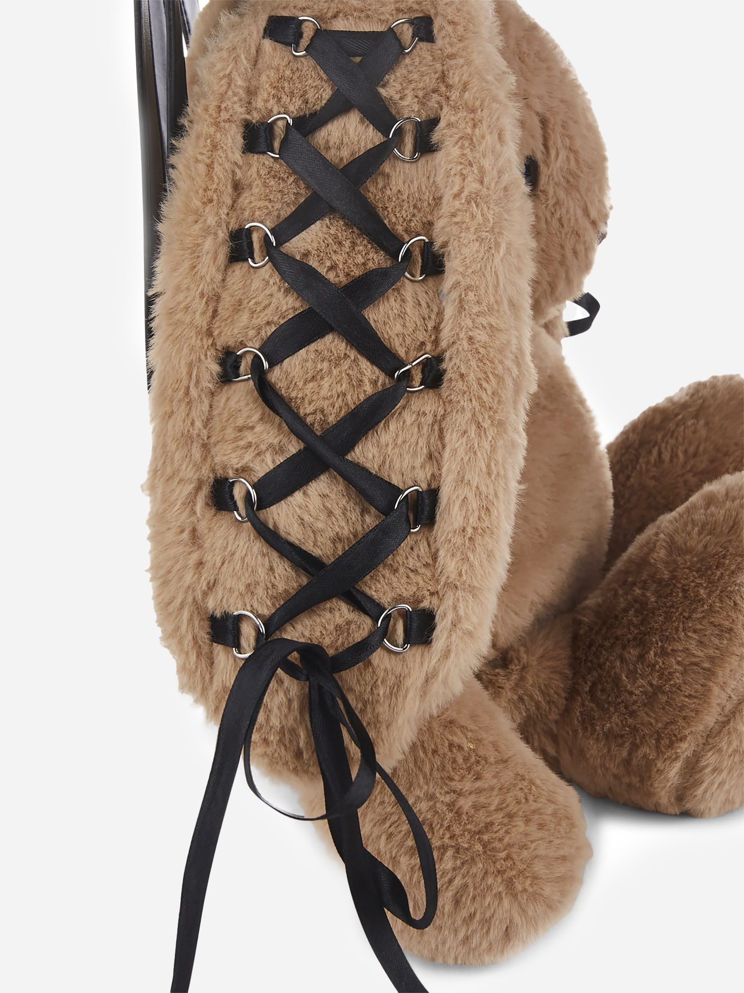 Cuddly Bunny Plush Backpack Brown