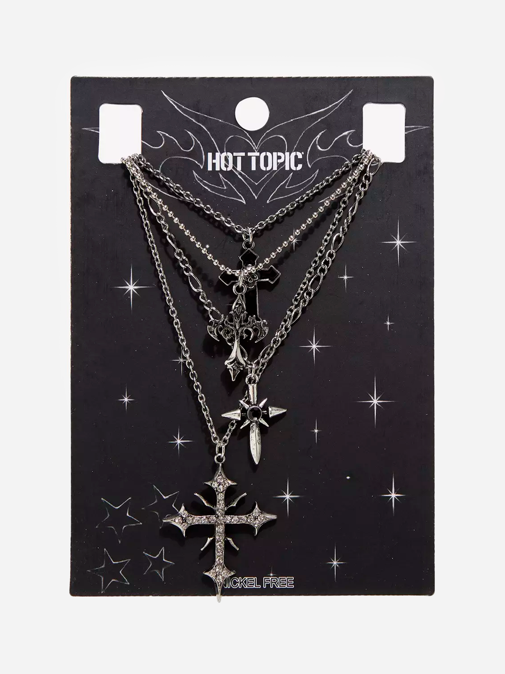 Cyber Gothic Cross Necklace Set