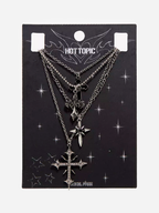 Cyber Gothic Cross Necklace Set