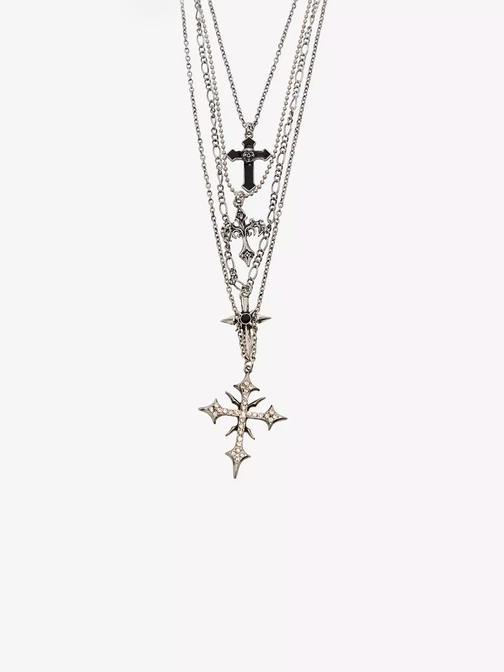 Cyber Gothic Cross Necklace Set