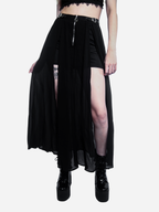 Dark Split Maxi Skirt