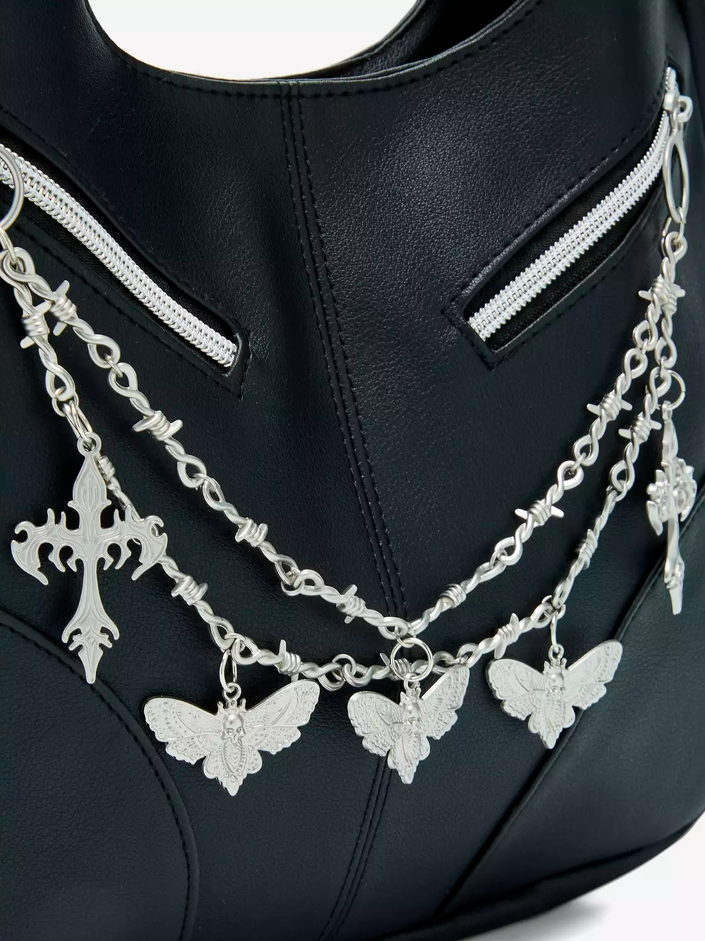 Death Moth Chain Hobo Bag