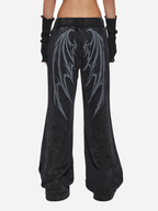 Death Rock Wings Wide Leg Sweatpants