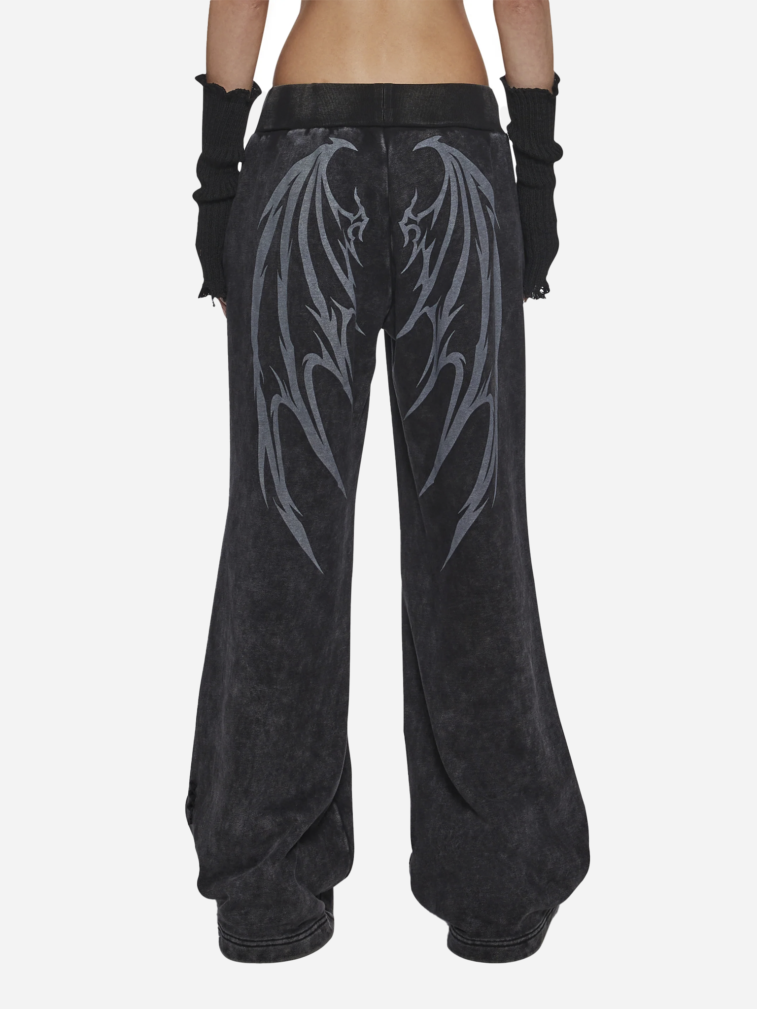 Death Rock Wings Wide Leg Sweatpants