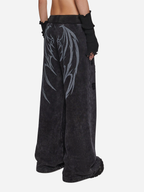Death Rock Wings Wide Leg Sweatpants