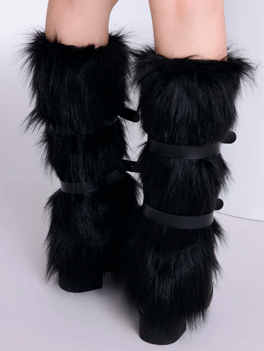 Fur Belt Leg Warmers