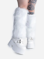 Fur Leg Warmers White