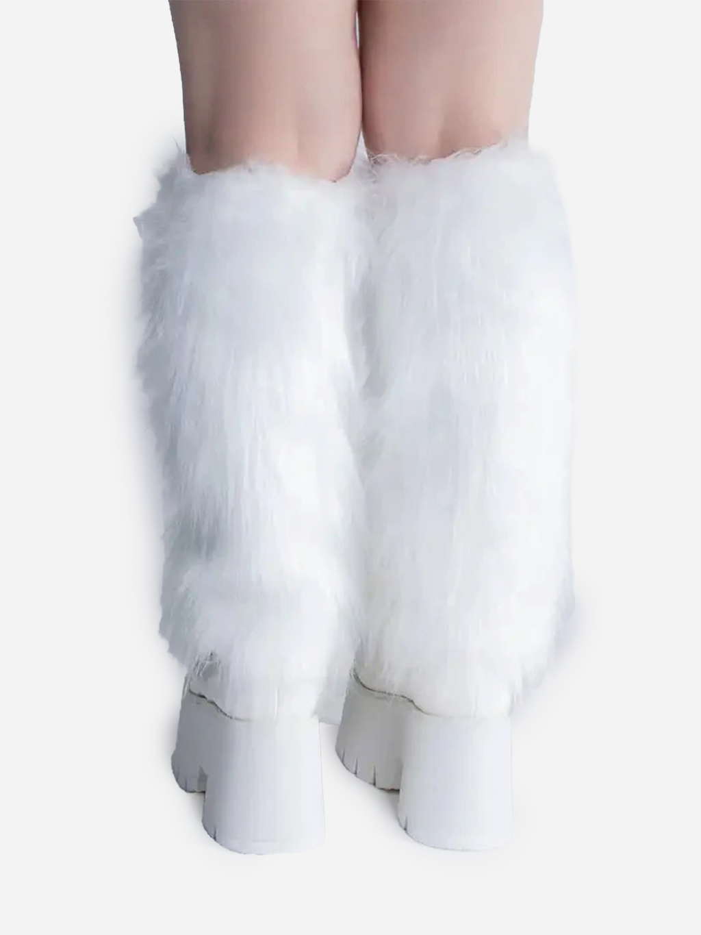 Fur Leg Warmers White