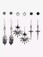 Gothic Castle Spike Earring Set