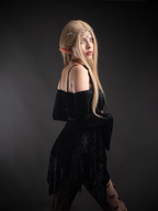 Handkerchief Dress Black Velvet - Dolls Kill