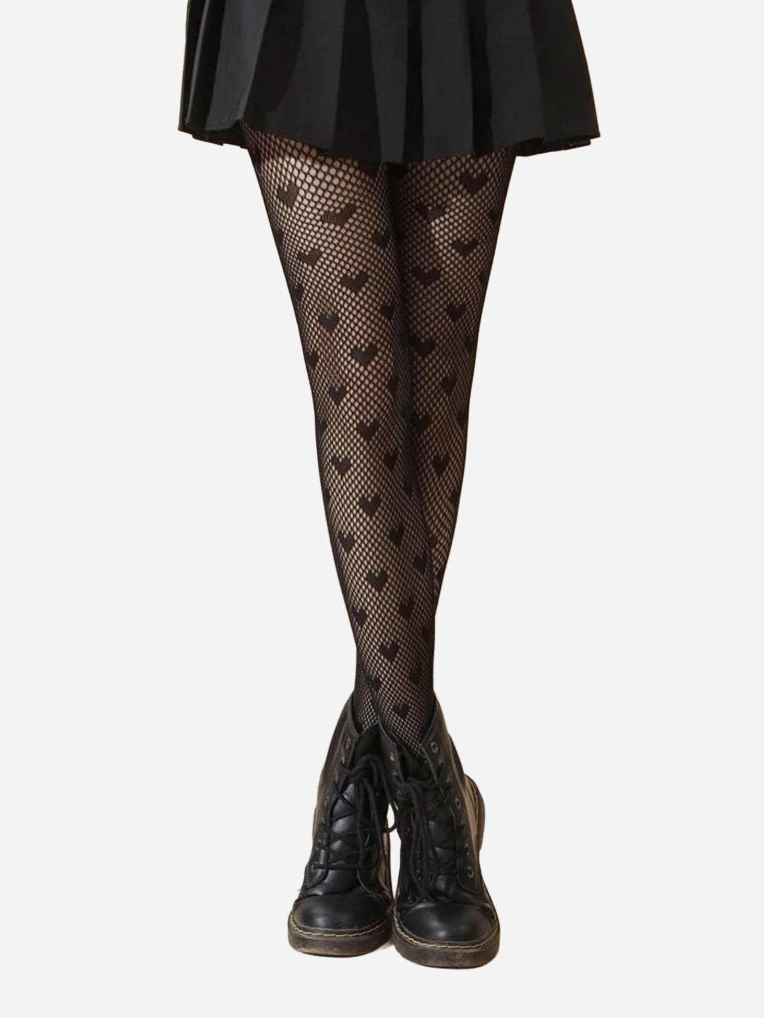 Heart Fishnet Pantyhose