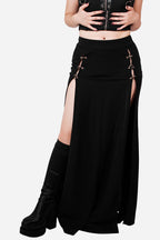 Pierced Split Maxi Skirt