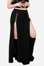 Pierced Split Maxi Skirt