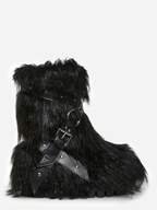 Low Wild Instincts Faux Fur Combat Boots