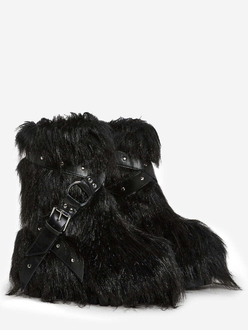 Low Wild Instincts Faux Fur Combat Boots