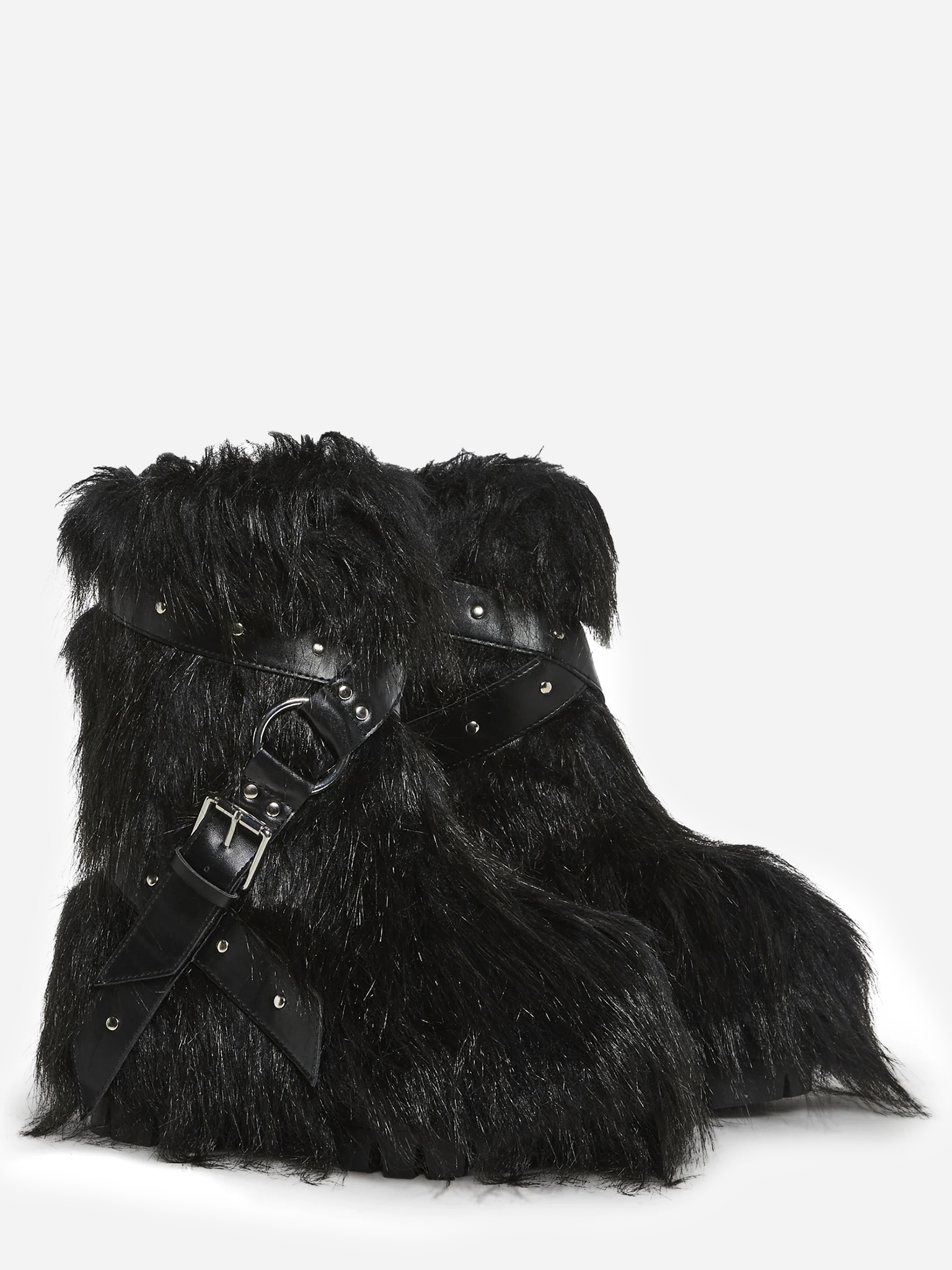 Low Wild Instincts Faux Fur Combat Boots