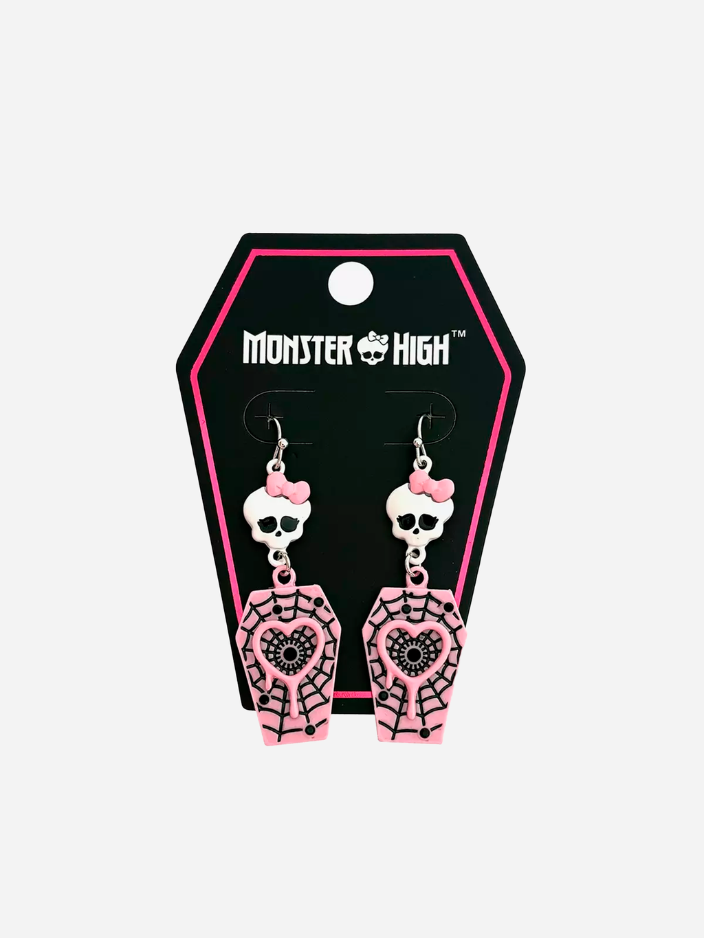 Monster High Pink Coffin Drop Earrings