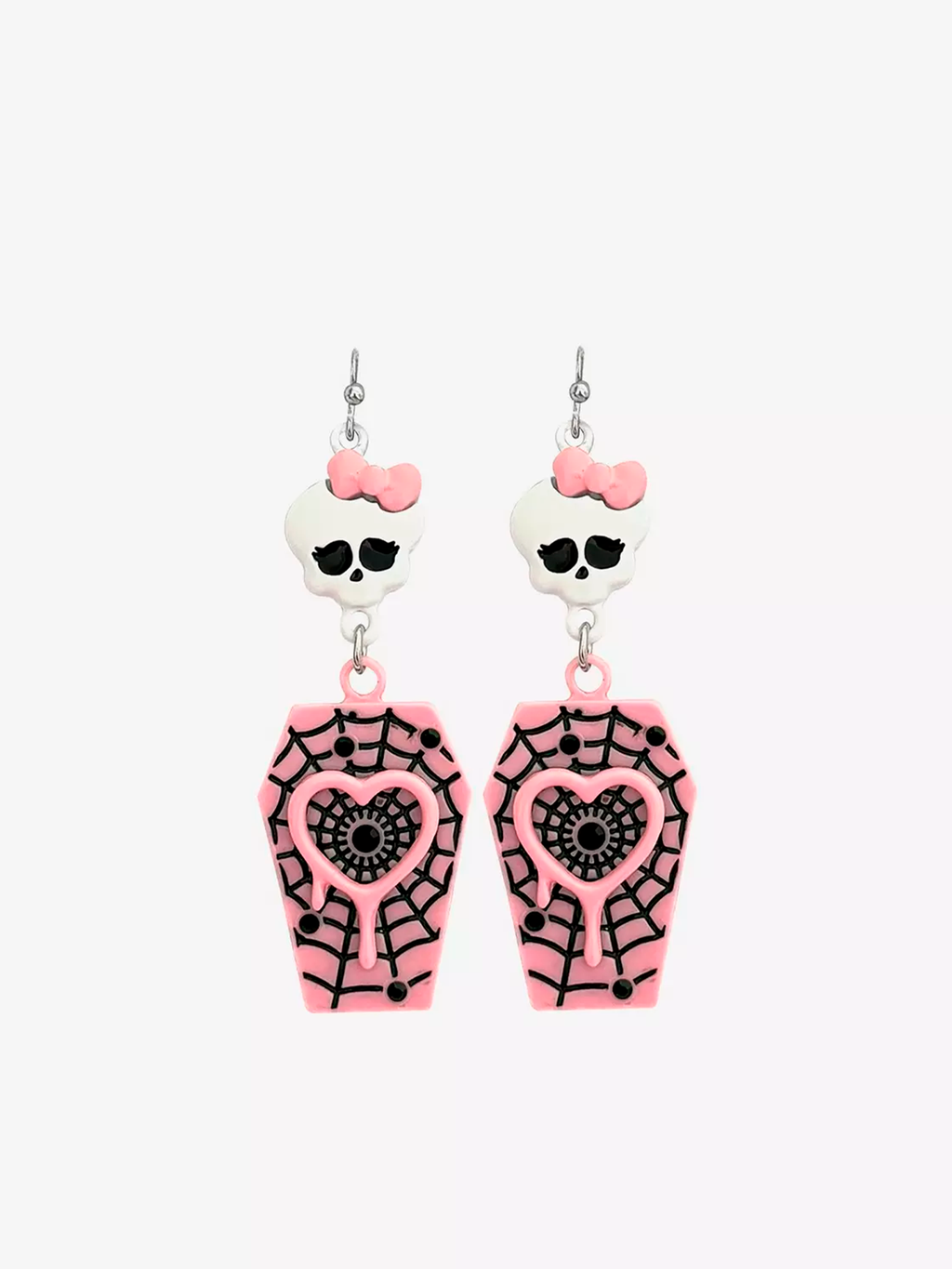 Monster High Pink Coffin Drop Earrings