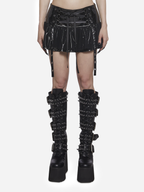 Morbid Midnight PVC Mini Skirt