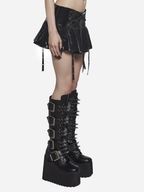 Morbid Midnight PVC Mini Skirt