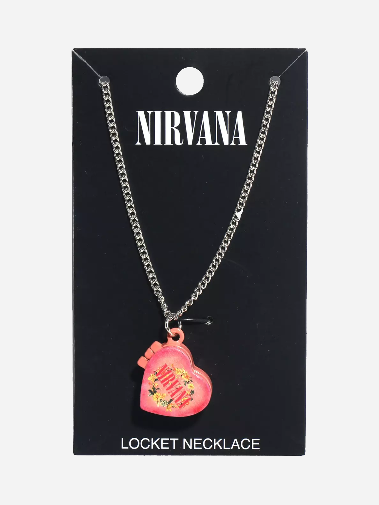 Nirvana Heart Shaped Box Locket Necklace