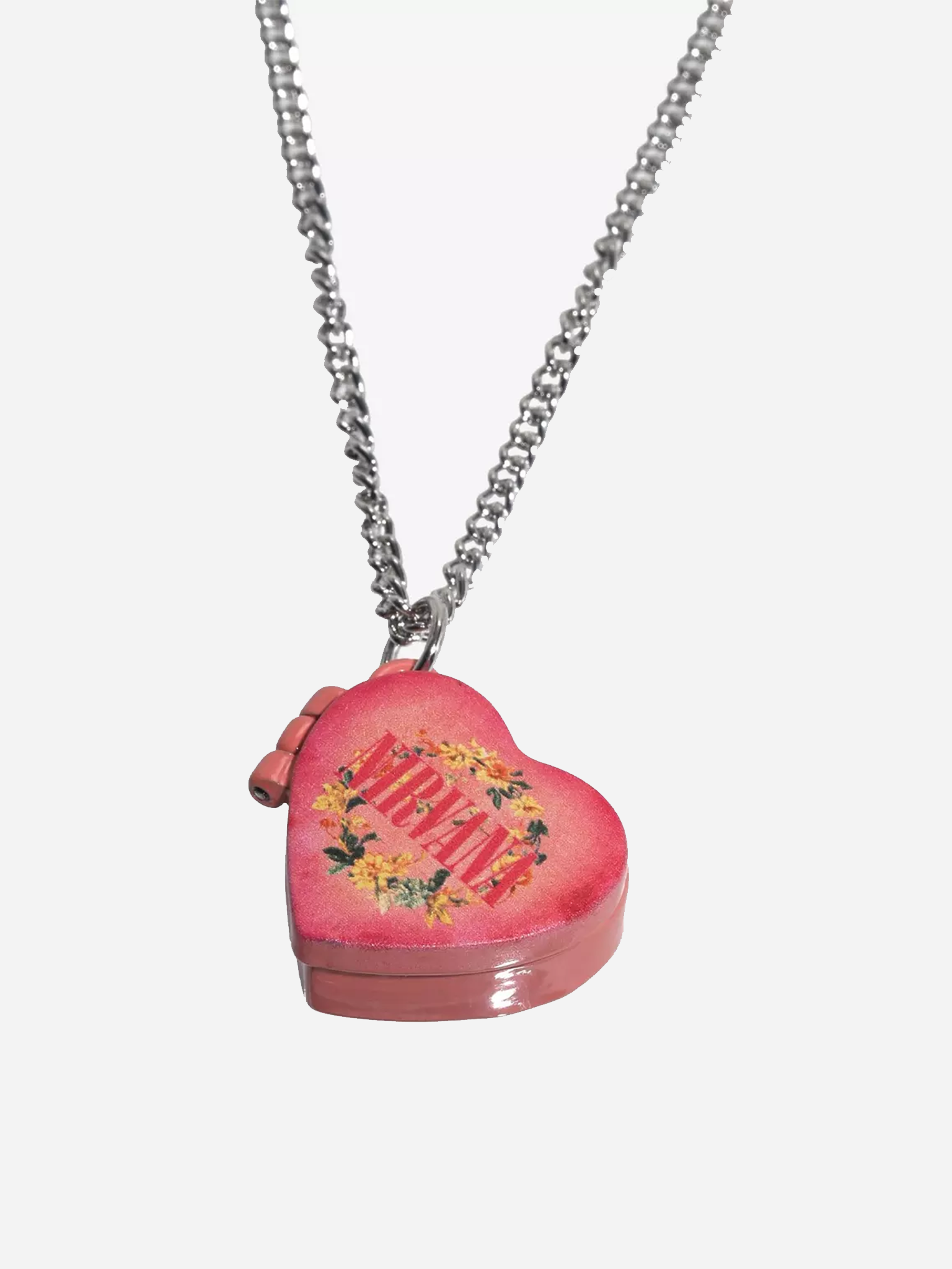 Nirvana Heart Shaped Box Locket Necklace
